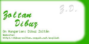 zoltan dibuz business card